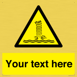 Custom warning artificial waterfall